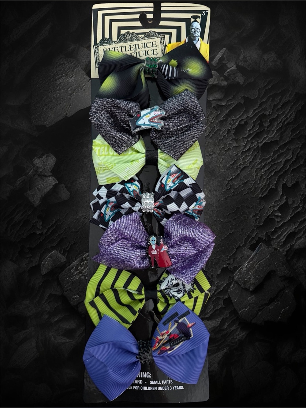 Beetlejuice Hair Bows Set